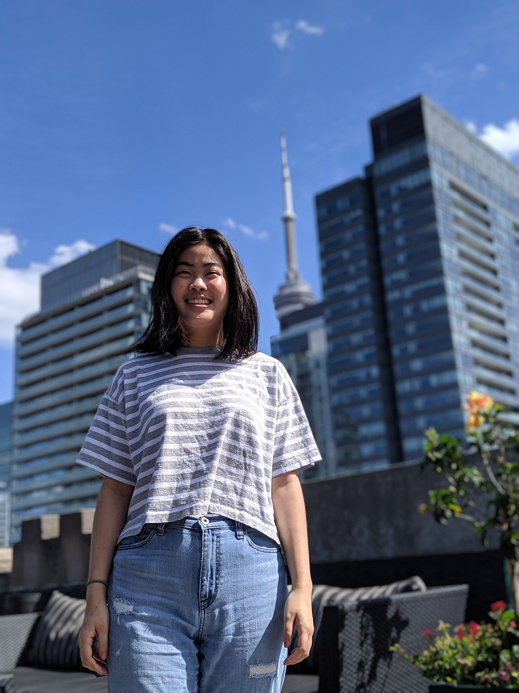 Amanda on Crowdlinker rooftop